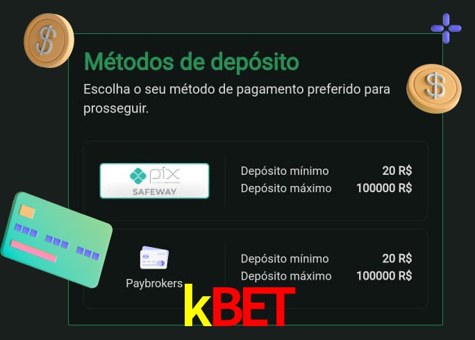 O cassino kbet oferece uma grande variedade de métodos de pagamento